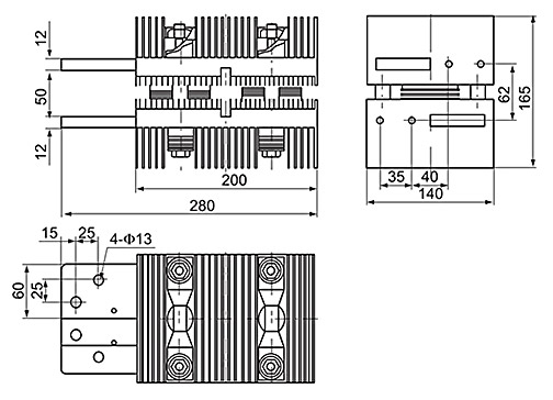 SF15BL Heatsink Outline