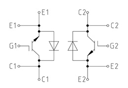 FD600R17KE3_B2 IGBT Modülünün Topolojisi