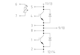 FR900R12IP4D IGBT Modülünün Topolojisi