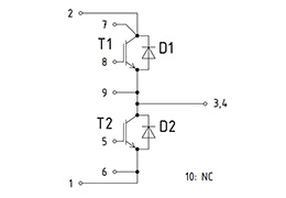FF450R45T3E4_B5 IGBT Modülünün Topolojisi