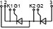 Tristör modülünün bağlantı şeması MT3-115