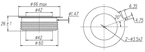 Thyristor dimensions