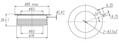 Thyristor dimensions